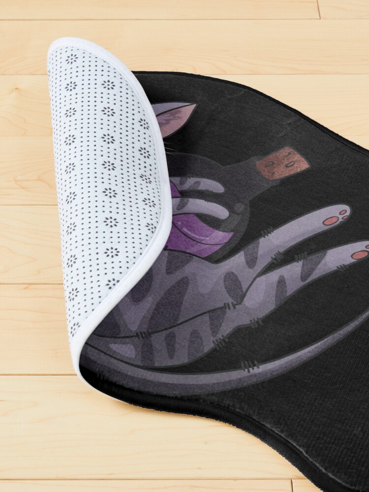 Thumbnail 4 of 5, Pet Mat, Playing with poison - Dark tabby Cat - Halloween design designed and sold by FelineEmporium.