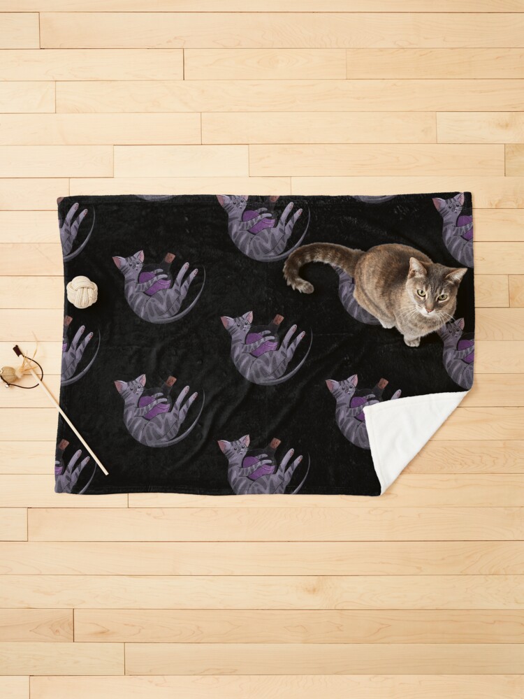 Thumbnail 1 of 6, Pet Blanket, Playing with poison - Dark tabby Cat - Halloween design designed and sold by FelineEmporium.