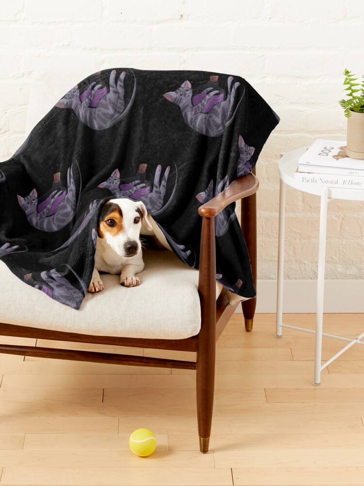 Thumbnail 4 of 6, Pet Blanket, Playing with poison - Dark tabby Cat - Halloween design designed and sold by FelineEmporium.