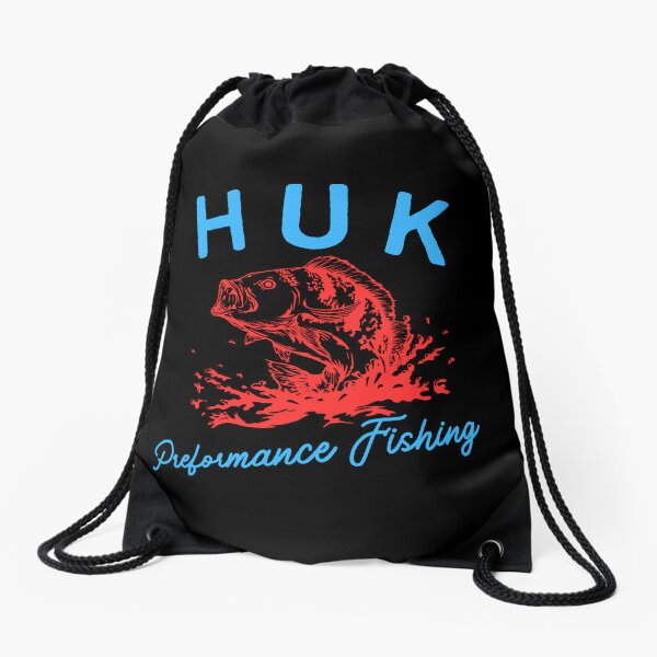 HUK Fishing pro performance fishing Drawstring Bag for Sale by