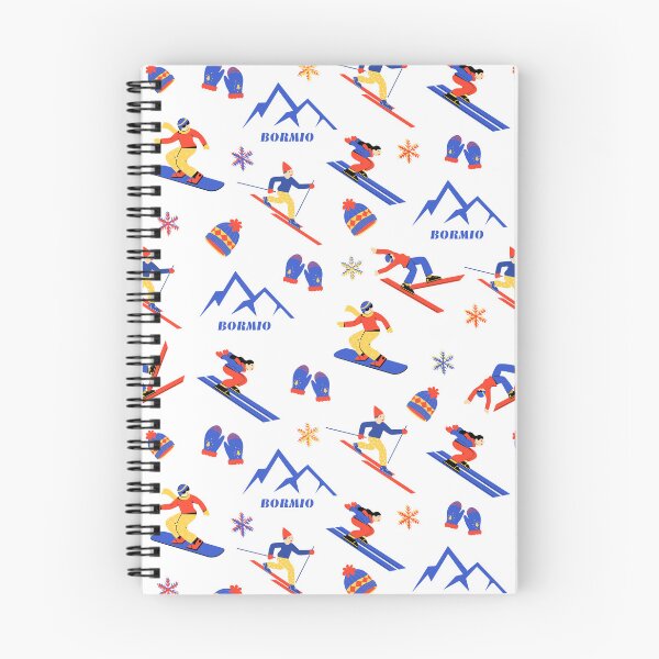 Item preview, Bormio Italy Alps Ski Snowboard seamless pattern designed and sold by Vintage-TM.