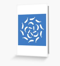 whale background pattern Greeting Card