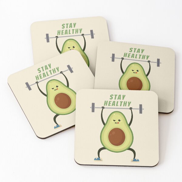 Item preview, Kawaii avocado training in the gym designed and sold by rdxart.