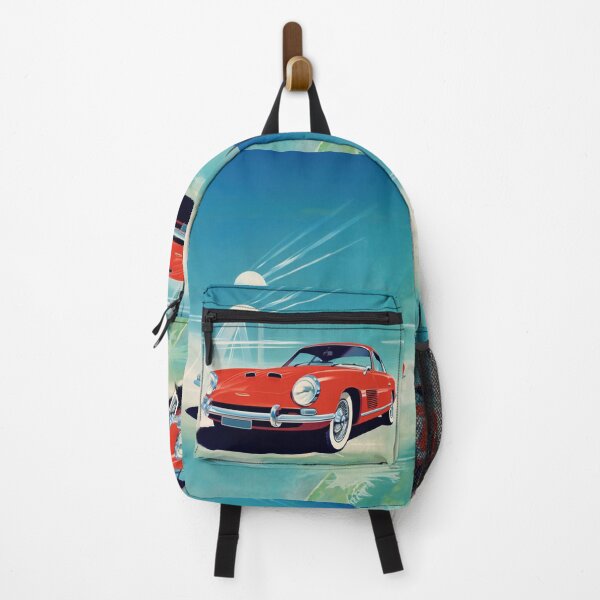 Item preview, Red classic american car vintage illustration designed and sold by GoldenTimesCafe.