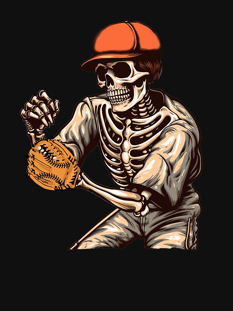 Skeleton With Baseball Bat T-shirt