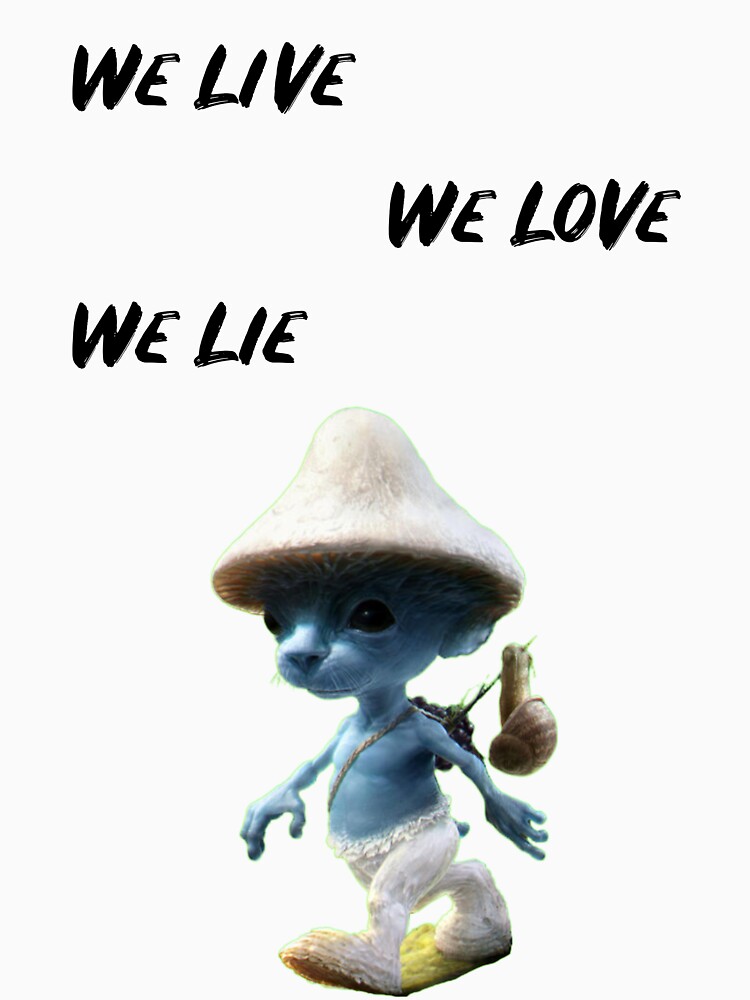 Discover We Live We Love We Lie Smurf Cat Funny Meme Hoodie
