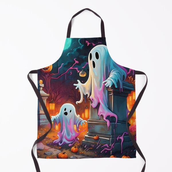 Item preview, Halloween Ghosts arguing at the cemetery designed and sold by HofTao.