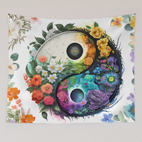 Item preview, Serenity Blooms: Custom Tao Floral Home Decor for Tranquil Living designed and sold by VeronicArt85.
