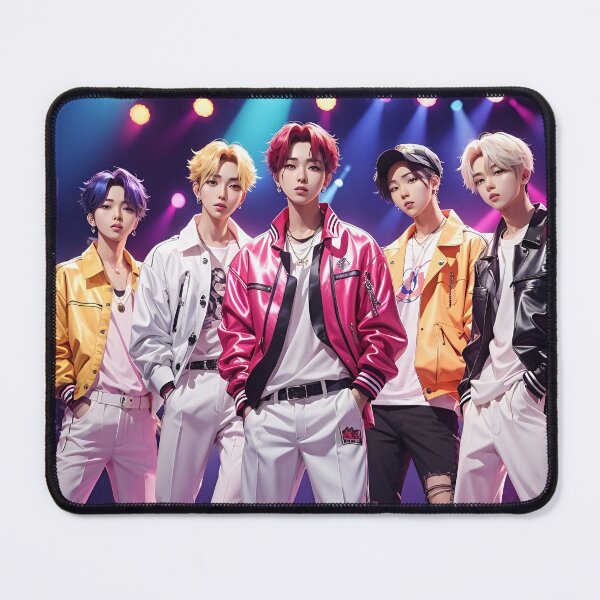 Item preview, K-Pop Boy Band - On Stage - Anime Style designed and sold by Seneku-Design.