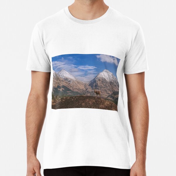 Red Deer Stag Glen Etive, Scottish Highlands. Premium T-Shirt