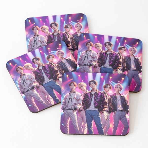 Item preview, K-Pop Boy Band - On Stage - Anime Style designed and sold by Seneku-Design.
