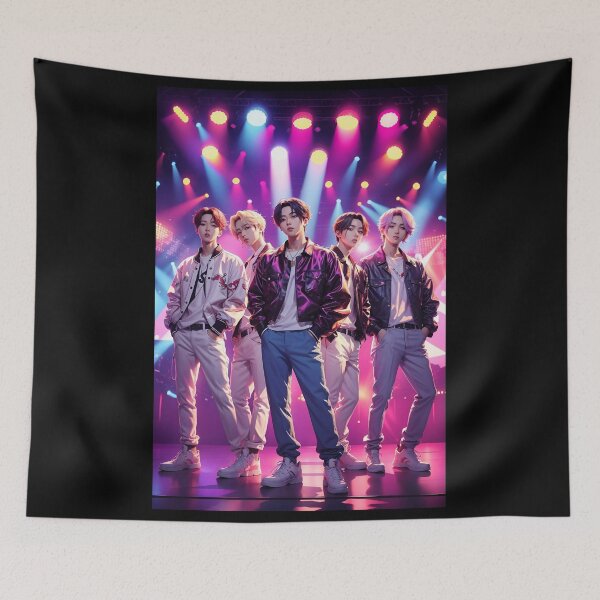 Item preview, K-Pop Boy Band - On Stage - Anime Style designed and sold by Seneku-Design.