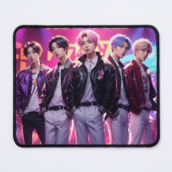 Item preview, K-Pop Boy Band - On Stage - Anime Style designed and sold by Seneku-Design.