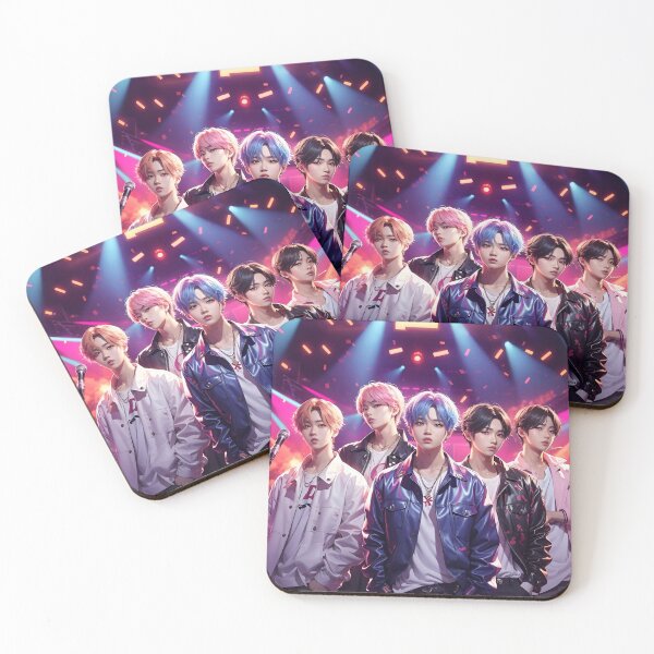 Item preview, K-Pop Boy Band - On Stage - Anime Style designed and sold by Seneku-Design.