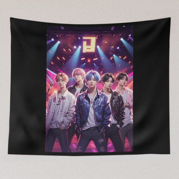 Item preview, K-Pop Boy Band - On Stage - Anime Style designed and sold by Seneku-Design.