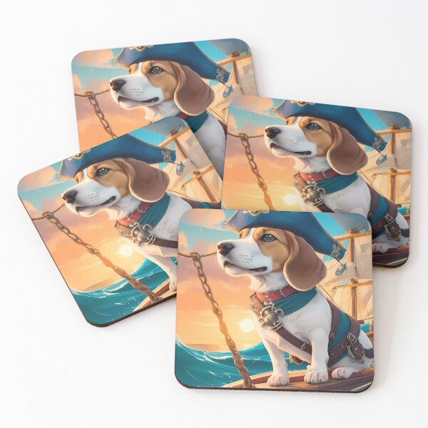 Item preview, Beagle as a daring pirate captain designed and sold by purrfect pattern.
