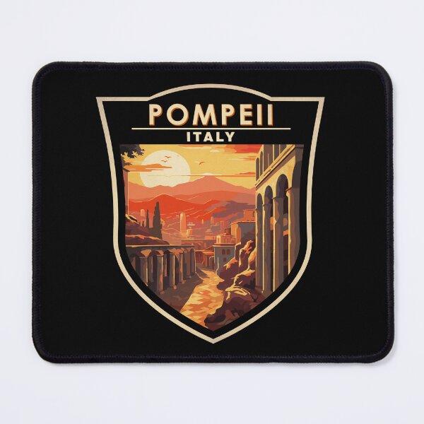 Item preview, Pompeii Campania Italy Travel Art Badge designed and sold by KrisSidDesigns.