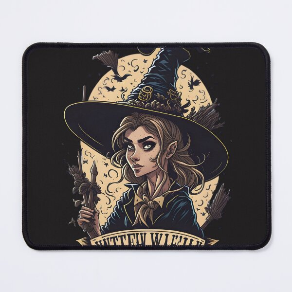 Item preview, Witch Please! Stylish Witch's Hat and Broomstick T-Shirt Design designed and sold by mrabdennour.