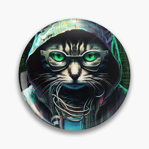 Item preview, “Hacker Meowtrice: The Feline Revolution” designed and sold by Art-Vortex-fr.