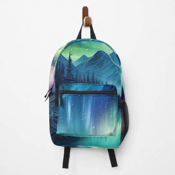 Item preview, Northern Light Aurora Borealis Scenery Mountains Rivers Trees designed and sold by NLTees.