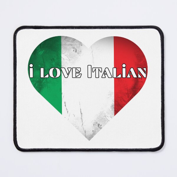 Item preview, I love Italian, heart with Italian flag designed and sold by language-des.