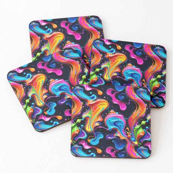 Item preview, Colourful, Abstract, All Over Print Liquid Paint Splash Design designed and sold by Image-Caption.