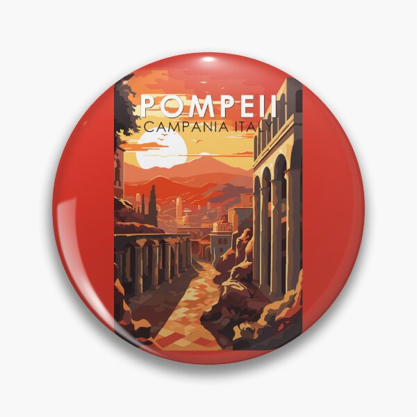Item preview, Pompeii Campania Italy Travel Art Vintage designed and sold by KrisSidDesigns.