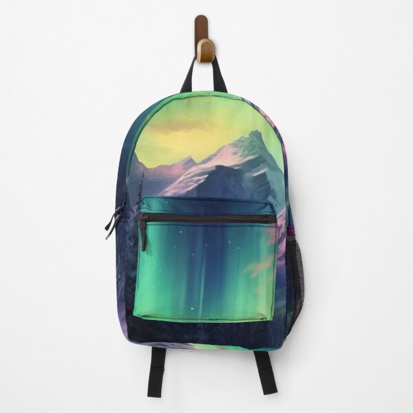 Item preview, Northern Light Aurora Borealis Scenery Mountains Rivers Trees designed and sold by NLTees.