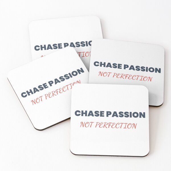 Item preview,  Chase Passion, Not Perfection Typography Tee designed and sold by Prints Shoppe.