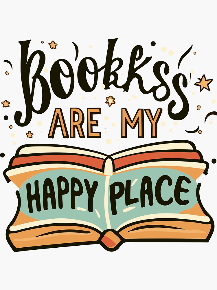 Books Are My Favorite  Sticker for Sale by Marcila