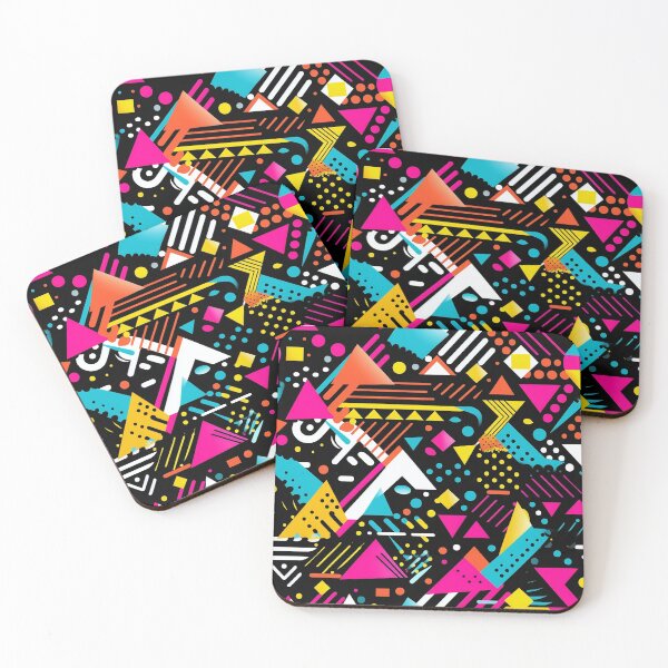Item preview, Retro Neon Vibes: 90s Funky Nostalgia Pattern designed and sold by crispy-prints.