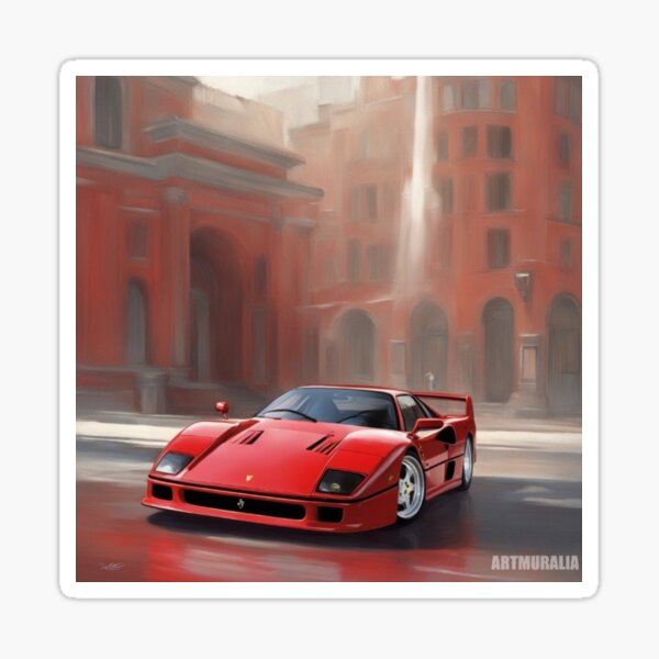 Autocollant Ferrari F40 - ref.d8317