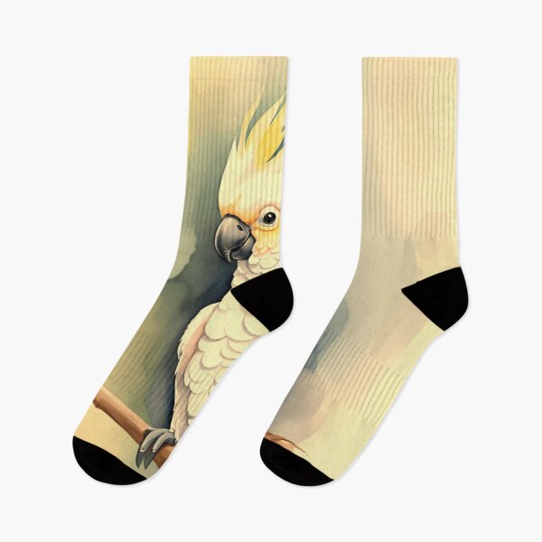 Item preview, Australian Cockatoo in Pale Yellow Watercolour  designed and sold by TeeGeeTees.