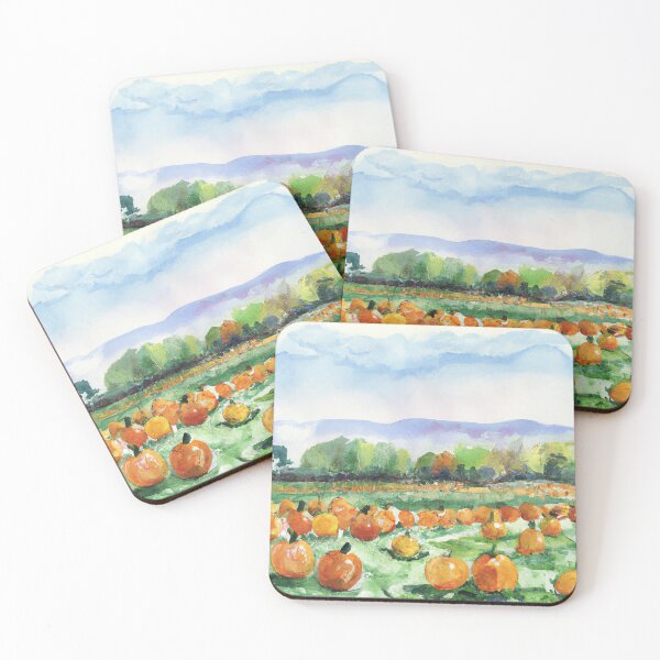 Item preview, Pumpkin Farm Watercolor Art designed and sold by Sammy Roh.