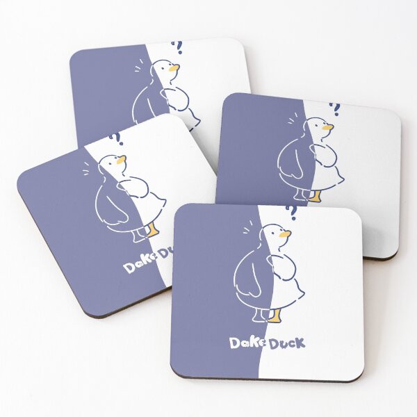 Item preview, Confused Duck Covers Up Blue and White - Dake Duck designed and sold by DakeDuck.