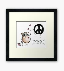 Bozzi the peace dude Framed Print