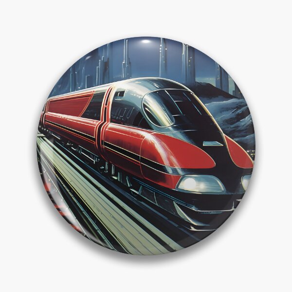 Item preview, Futuristic High-speed Train and the Landscape of a Nighttime City of the Future designed and sold by Je-we.