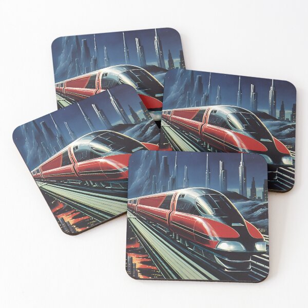 Item preview, Futuristic High-speed Train and the Landscape of a Nighttime City of the Future designed and sold by Je-we.