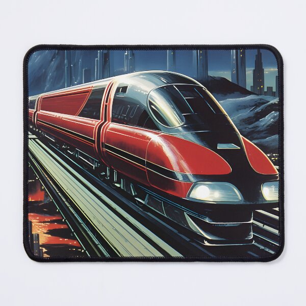 Item preview, Futuristic High-speed Train and the Landscape of a Nighttime City of the Future designed and sold by Je-we.