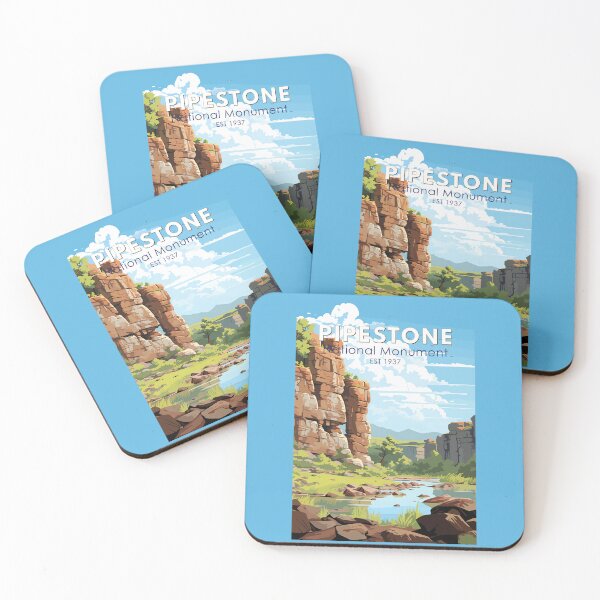 Item preview, Pipestone National Monument Minnesota Travel Art Vintage designed and sold by KrisSidDesigns.