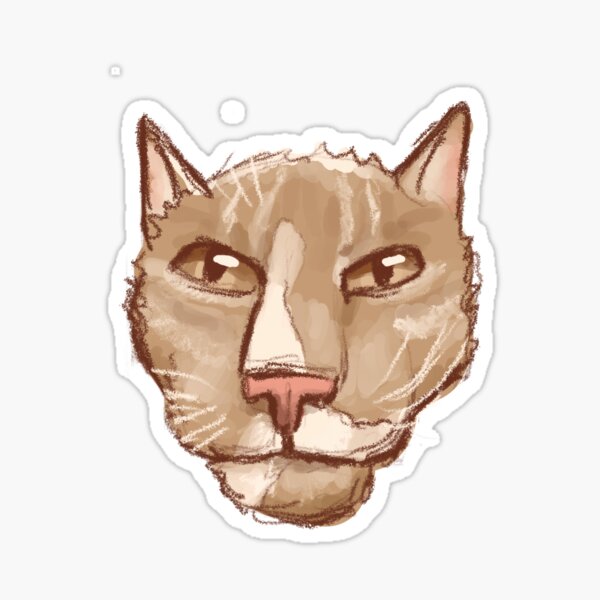 Chad Cat Sticker for Sale by Tristan Sears