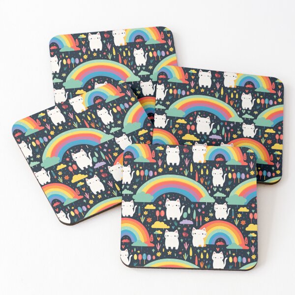 Item preview, Cat in Rainbow Land, Rainbow, Cat, Candy, Cute, Pet, Cute Cat, Gift,Drawing  designed and sold by puppynpaw.