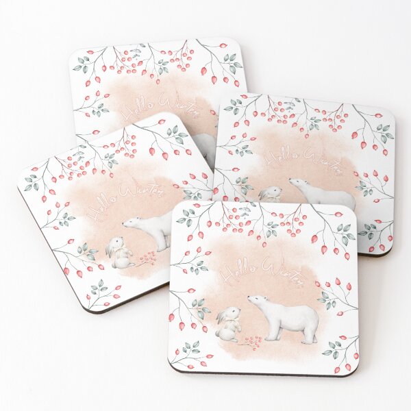 Aperçu de l'œuvre Bonjour l'hiver mignon et blanc créée et vendue par Flapi Store.