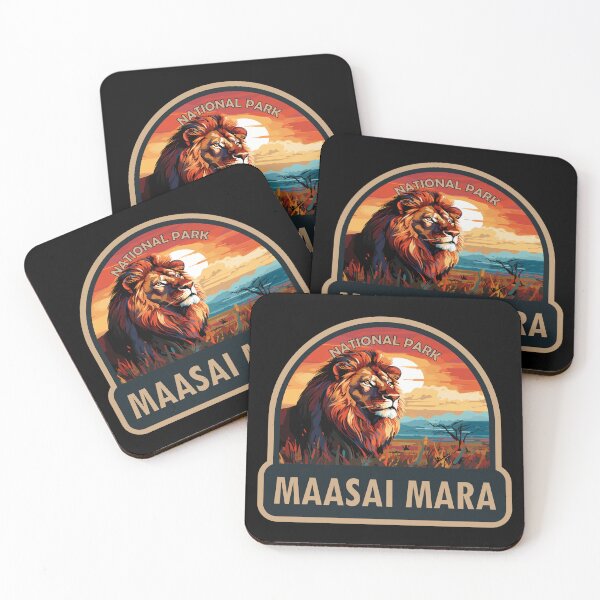 Item preview, Maasai Mara National Reserve Lion Travel Art designed and sold by KrisSidDesigns.