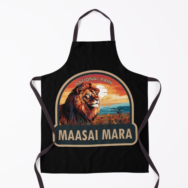 Item preview, Maasai Mara National Reserve Lion Travel Art designed and sold by KrisSidDesigns.