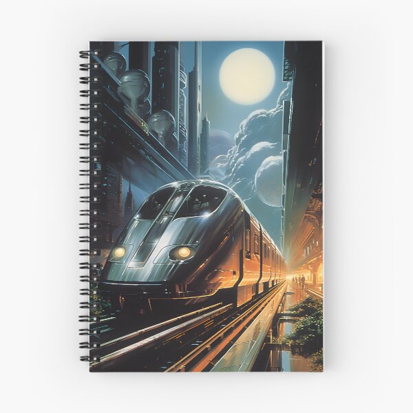 Item preview, Futuristic High-speed Train and the Landscape of a Nighttime City of the Future designed and sold by Je-we.