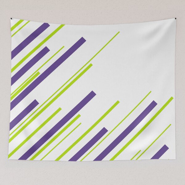 Aperçu de l'œuvre Diagonales en vert lime et violet créée et vendue par LAEC-Shop.