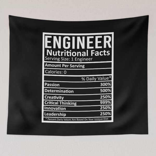 Item preview, Engineer Nutritional Facts Gift designed and sold by Promise7Land.