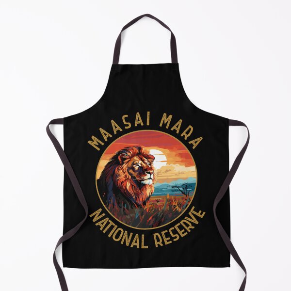 Item preview, Maasai Mara National Reserve Lion Retro Distressed Circle designed and sold by KrisSidDesigns.