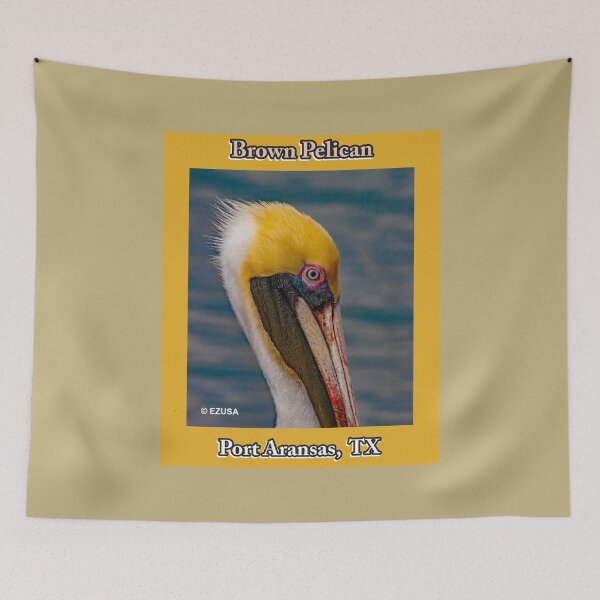 Item preview, The Perfect Gift For A Bird Lover: Brown Pelican ~ Looking At You, Port Aransas, Texas designed and sold by MoreEZUSA-Here.